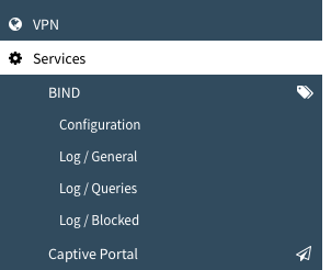 Service BIND Menu